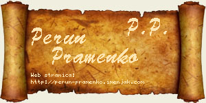 Perun Pramenko vizit kartica